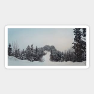 snowy hills Sticker